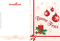 Biglietto palline di Natale di Cartoline.net