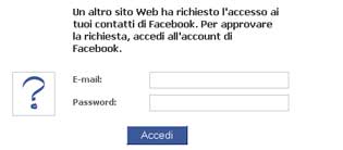 Effettua l'accesso a Facebook