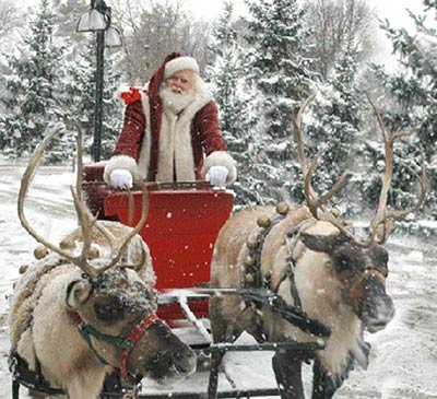 Babbo Natale con renne