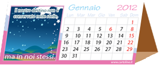 Calendario da tavolo 12 pagine Dolci Pensieri