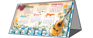 Calendario da tavolo compatto Arcobaleno