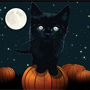 Gatto nero di Halloween
