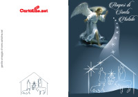 Biglietto angelo e presepe di Natale di Cartoline.net