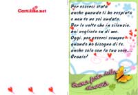 Biglietto con messaggio per la Mamma