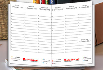 Agenda settimanale 2019 di Cartoline.net