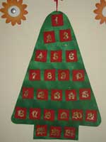 Calendario dell'Avvento a forma di albero di Natale
