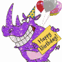 Rinoceronte glitter per Buon compleanno