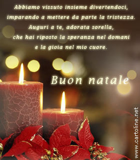 Auguri Di Buon Natale Agli Zii.Buon Natale Alla Sorella