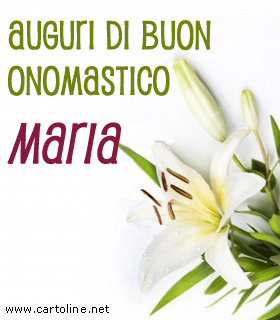 Formale Onomastico Per Maria