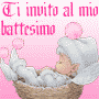 Invito per il battesimo di una bambina