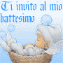 Invito per il battesimo di un bambino