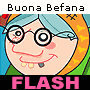 Mini cartoon divertente sulla befana