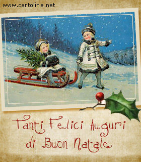 Cartoline Antiche Di Buon Natale.Biglietto Di Natale Retro