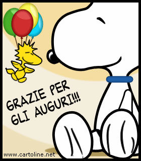 Grazie Degli Auguri Con Snoopy