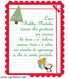 Poesie Di Babbo Natale Per Bambini.Lettera Di Babbo Natale Che Dona Un Sorriso