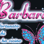 Auguri a Barbara con farfalla glitter e brillanti