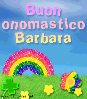 Festeggia Il Nome Barbara Con Un Arcobaleno Glitter