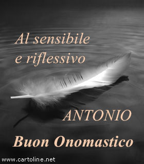 Auguri Di Onomastico Al Sensibile Antonio