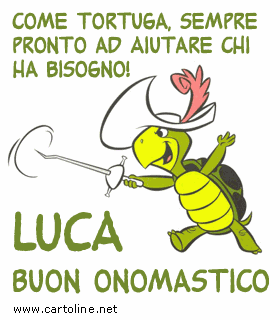 Divertente Onomastico Con Luca Tortuga