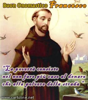 Frase Di San Francesco Per L Onomastico