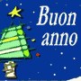 Buon anno con albero di natale