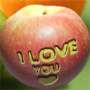 I love yuo inciso nella mela