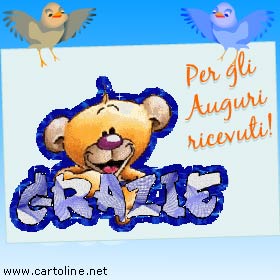 Ringraziamento Per Gli Auguri Glitter