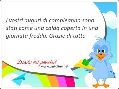 I Vostri Auguri Di Compleanno Sono Stati Come Una Calda Cope Diario Dei Pensieri Di Cartoline Net