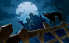 Gatto nero di Halloween